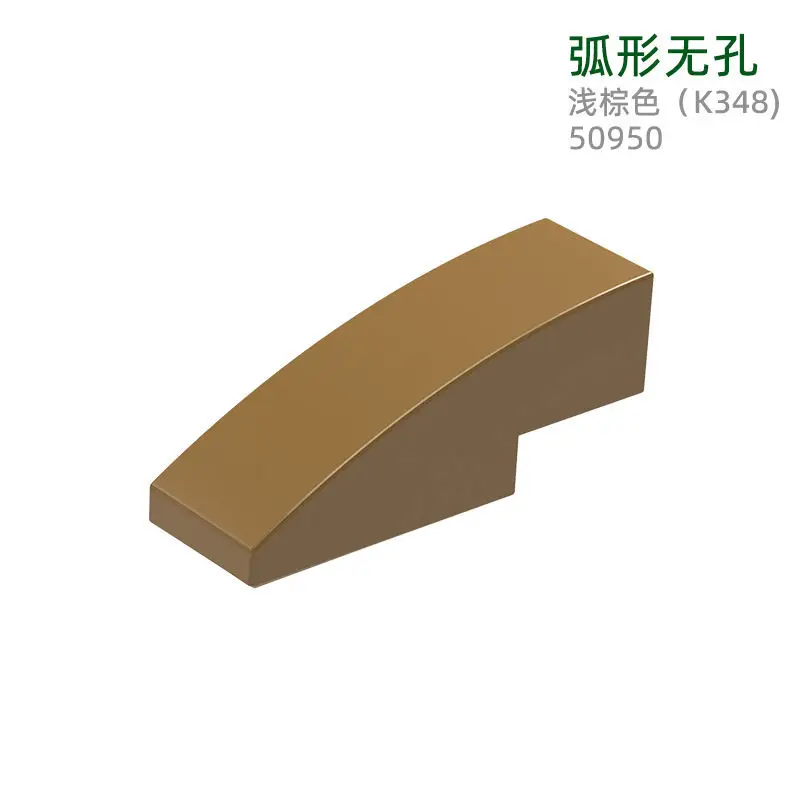 142pcs MOC Compatible Parts 50950  63278 1605 727597 1605 Slope Curved 3 x 1 No Studs Building Blocks Bricks DIY