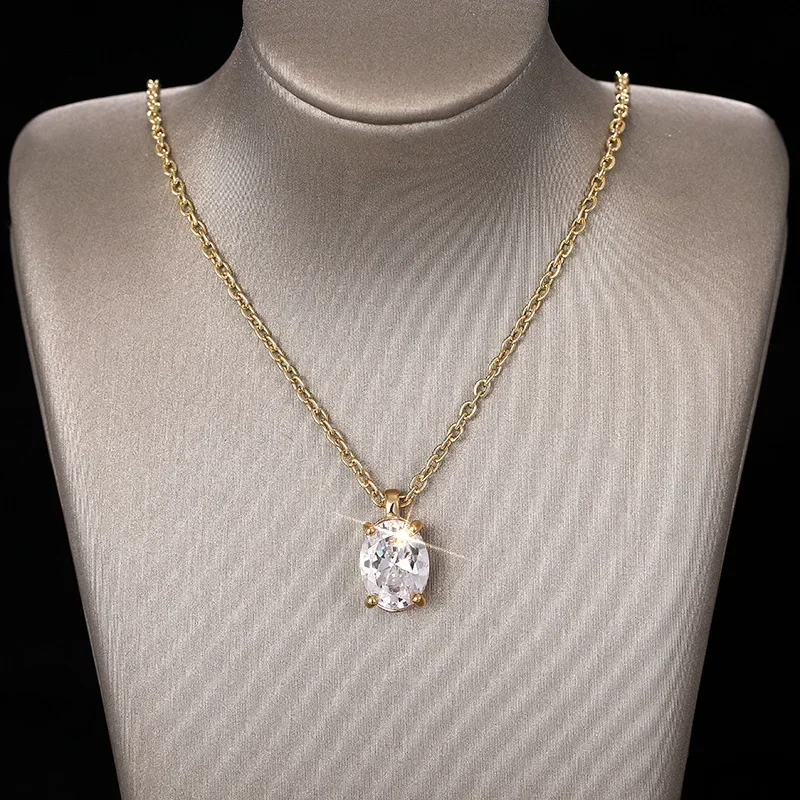 European and American Fashion Oval Minimalist Jewelry with A Sense of High-end Design, Light Luxury Jewelry Accessories