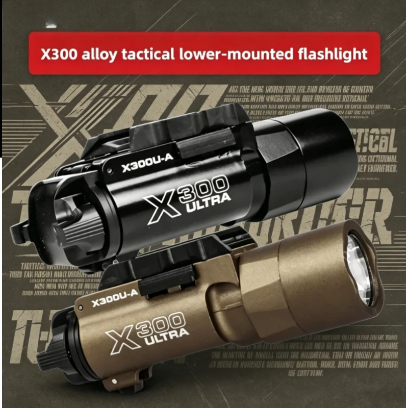 

Outdoor Camping Portable Torch Alloy X300U Series X300U-A X300 Ultra 500 Lumens Strobe Flashlight Model Matching Accessories