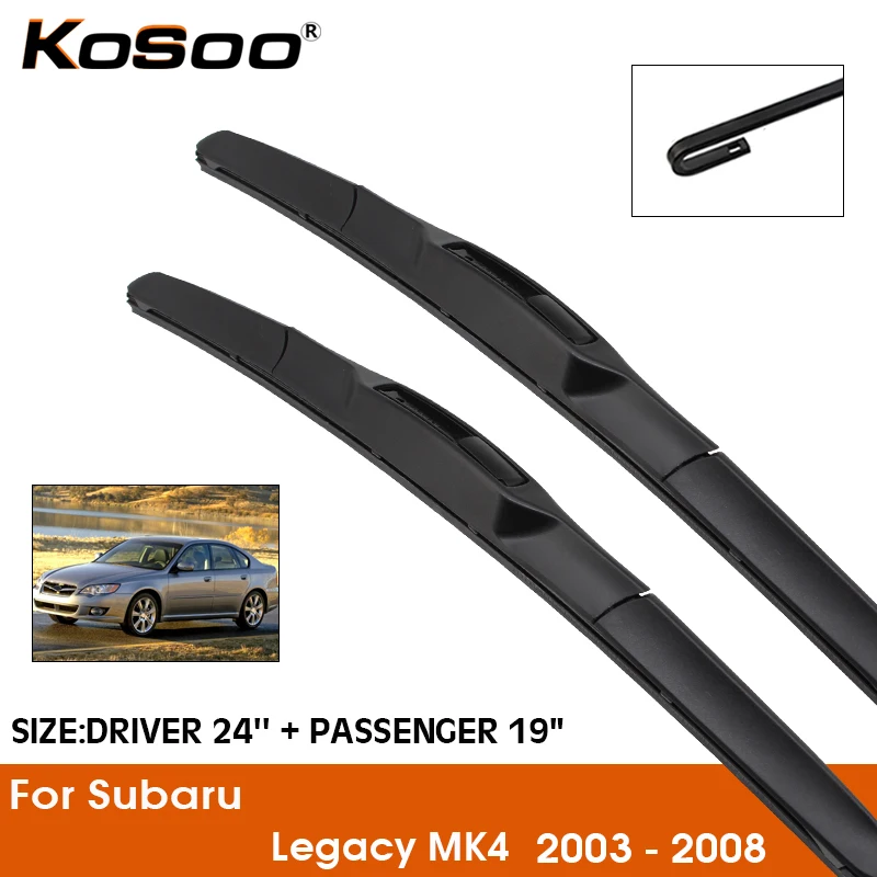 

Car Wiper For Subaru Legacy MK4 2003-2008 Windshield Rubber Silicon Refill Front Window Wiper 24"+19" LHD RHD Auto Accessories