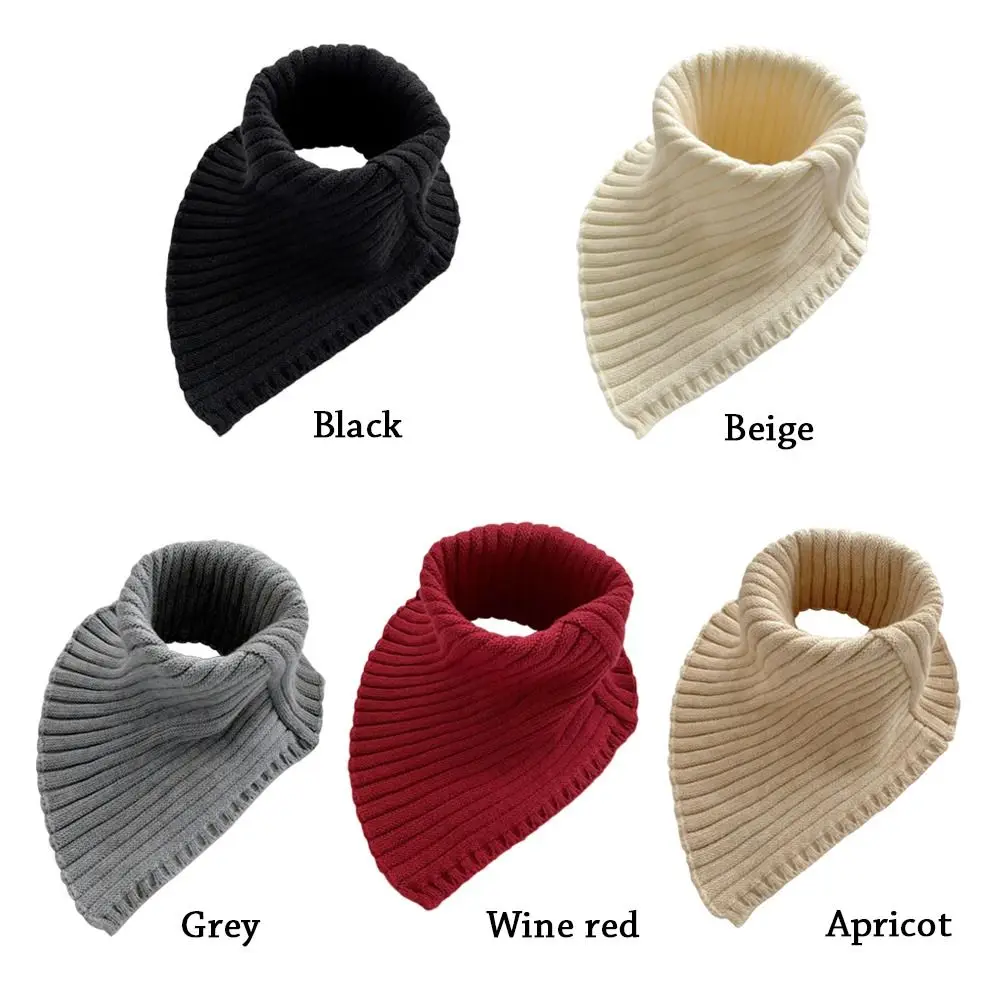 Winter Warm Windproof Scarf Neck Warmer Knitted Fake Collar Turtleneck