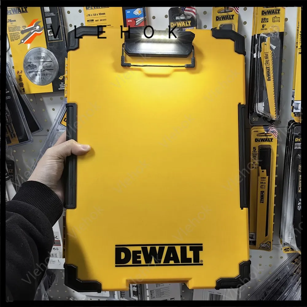 DEWALT DWST82732-1 TSTAK Clipboard Organiser LED Light Internal Pouch Metal Clip