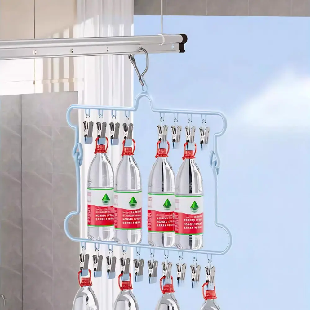 

Multifunctional Folding Stainless Steel Clothespin Household Clothesline Peg Laundry Hanger Portable Clothes Drying Laundry Room