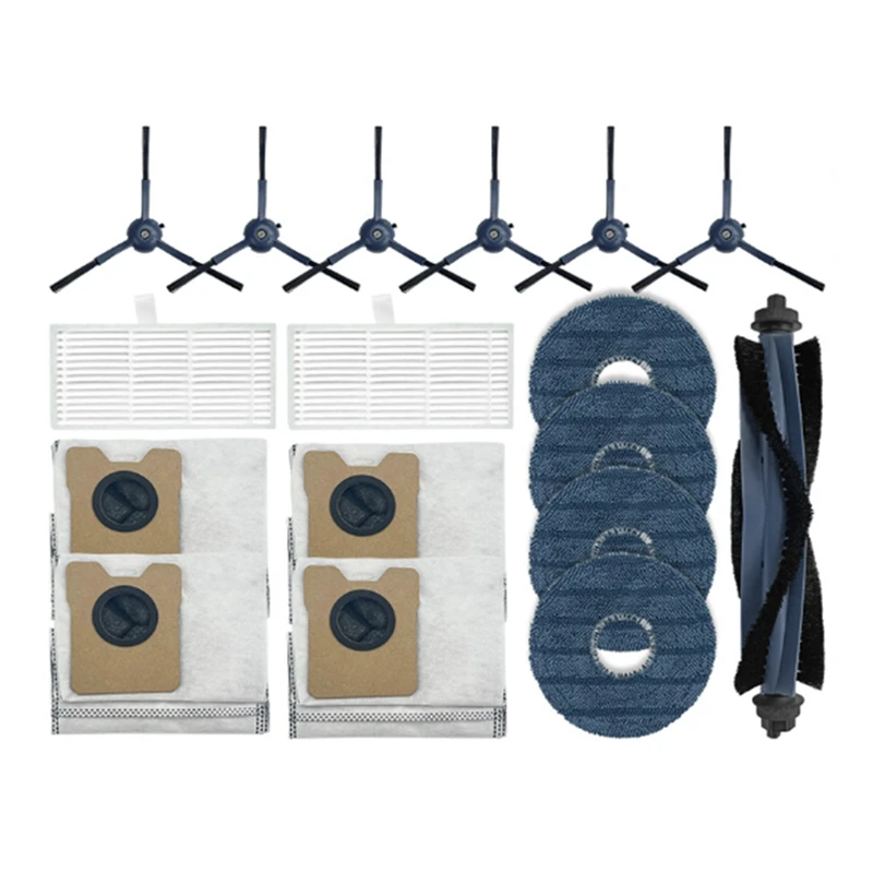 掃除ロボットアクセサリー,掃除機部品,交換部品,メインサイドブラシ,モップフィルターセット,ダストバッグ,eufy,omni,c20,15個