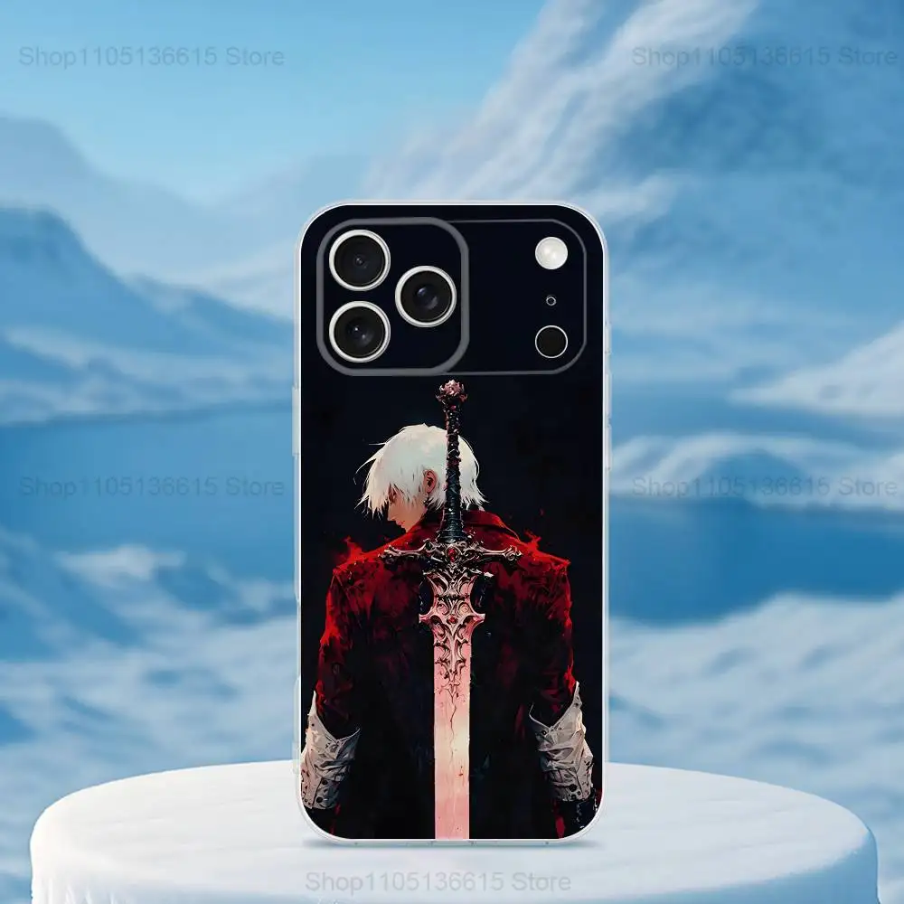 Game D-DEVIL MAY C-Cry  Phone Case For iPhone 16,15,14,13,12,11,17 Pro,Max,Plus,X,XS,XR,SE,Mini Transparent Soft Cover