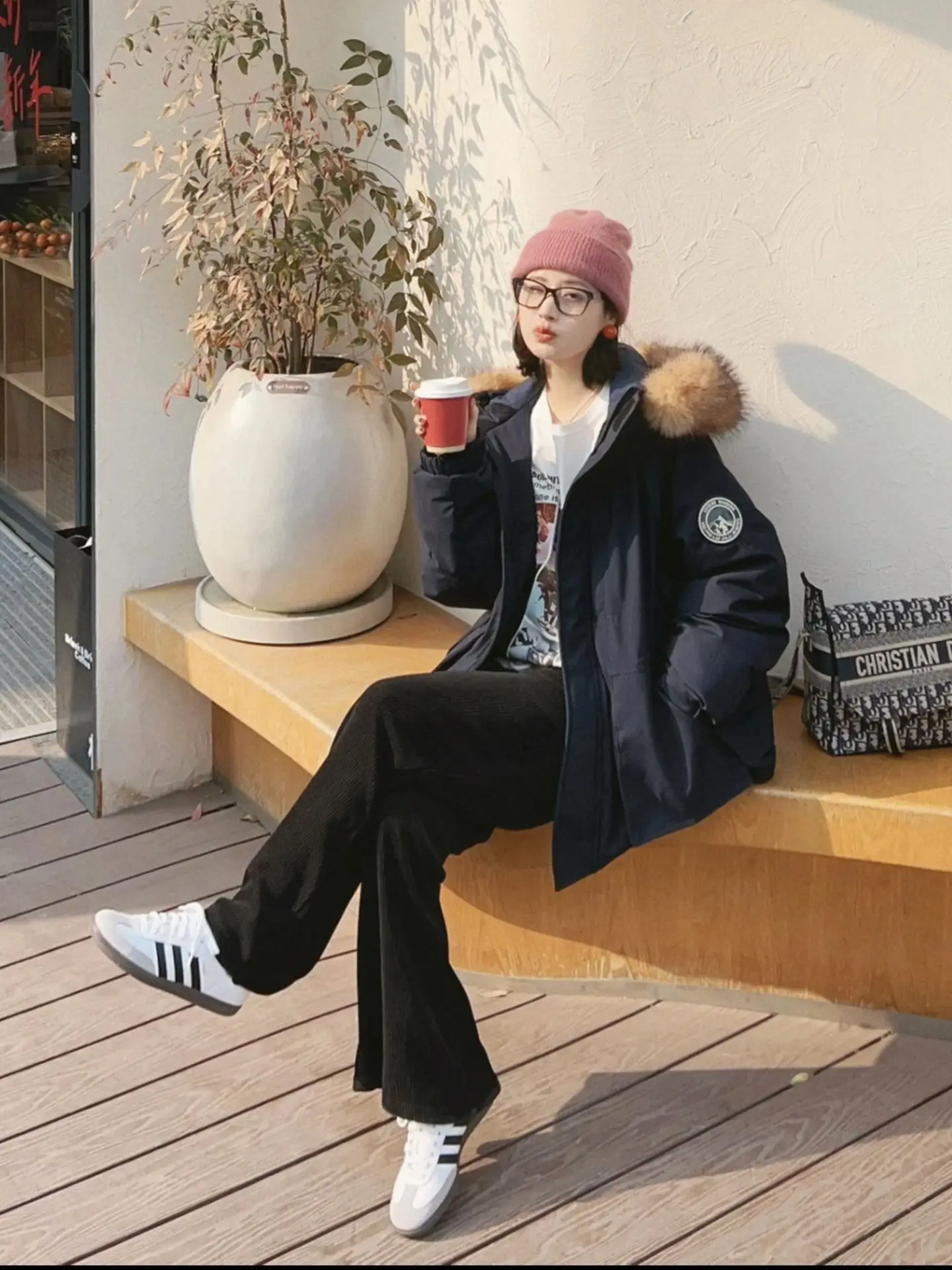 

Parkas Fur Womens Autumn Elastic Padded-Cotton Lady's Splice Down Preppy Collared Casual Slim-Fitting Outdoor Puffy Comfortable