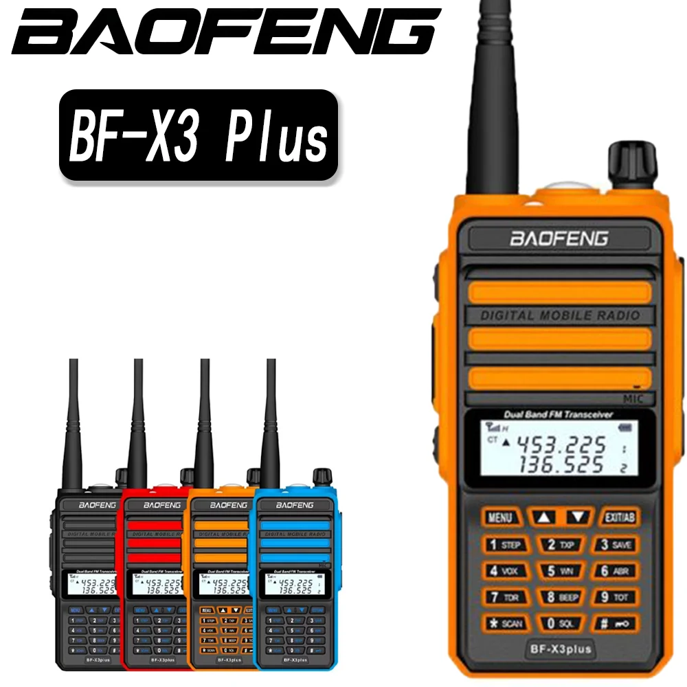 Baofeng BF-X3 Plus Walkie Talkie - For Road Trips & Outdoor Use, Civilian FM Handheld Two-Way Radio