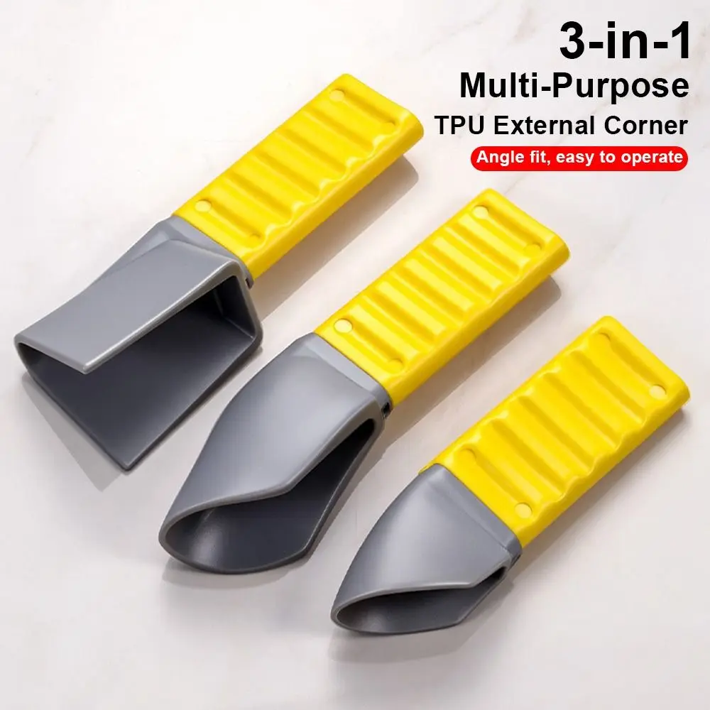3pcs Squeegee Caulking Scraper Multifunctional External Corner Sealant Scraper TPU Scraping Caulking Tool Grout-Finishing