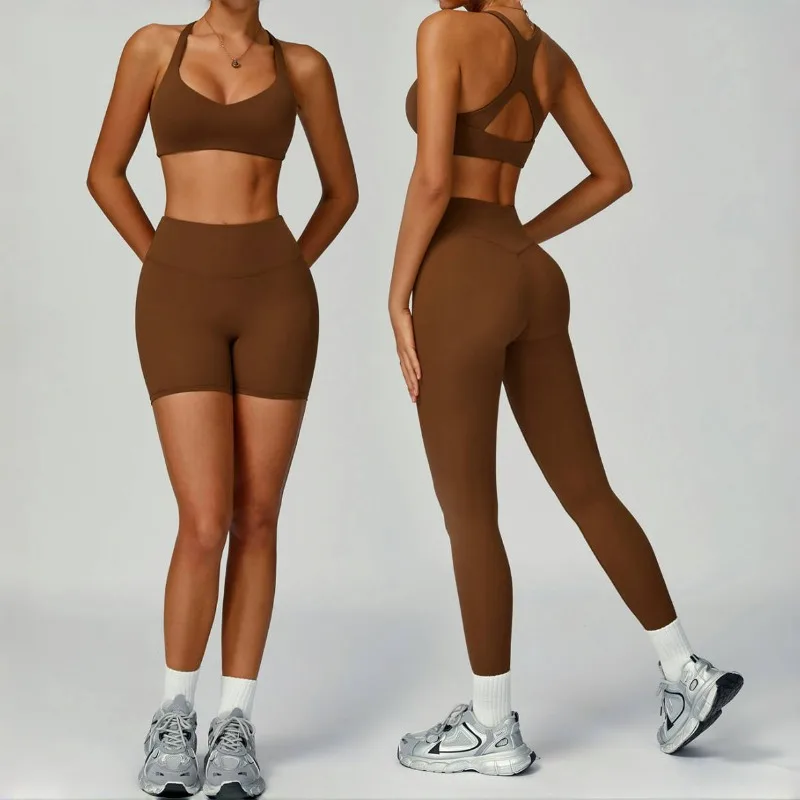 

Women's Environmentally Friendly Recycled Yoga Set Tight Hollow Back Yoga Suit Outdoor Sports Running Leisure Fitness Suit