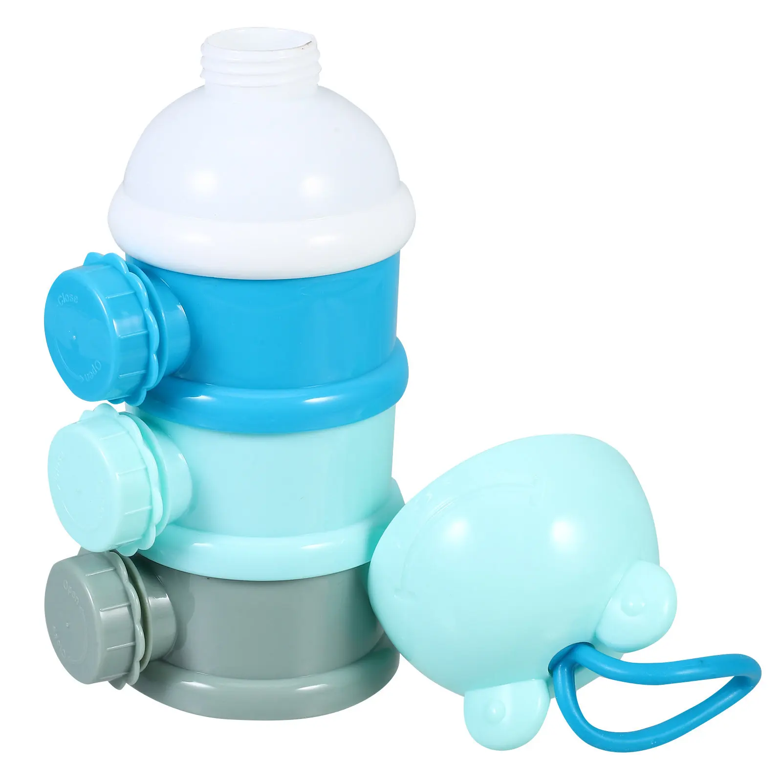 

Коробка для детского молочного порошка с мультяшным рисунком, 3 слоя, портативный мини-контейнер для хранения молочного порошка, контейнер для хранения детских закусок, инструмент для кормления