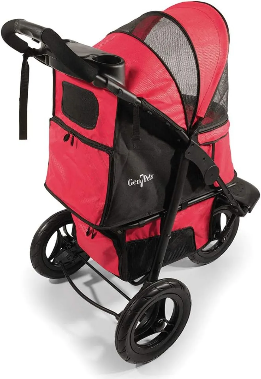 Jogger Pet Stroller Red Its Smart Canopy Keeps Pets Safely Inside or Expose and Give Them More Room Smart Secure Stylish