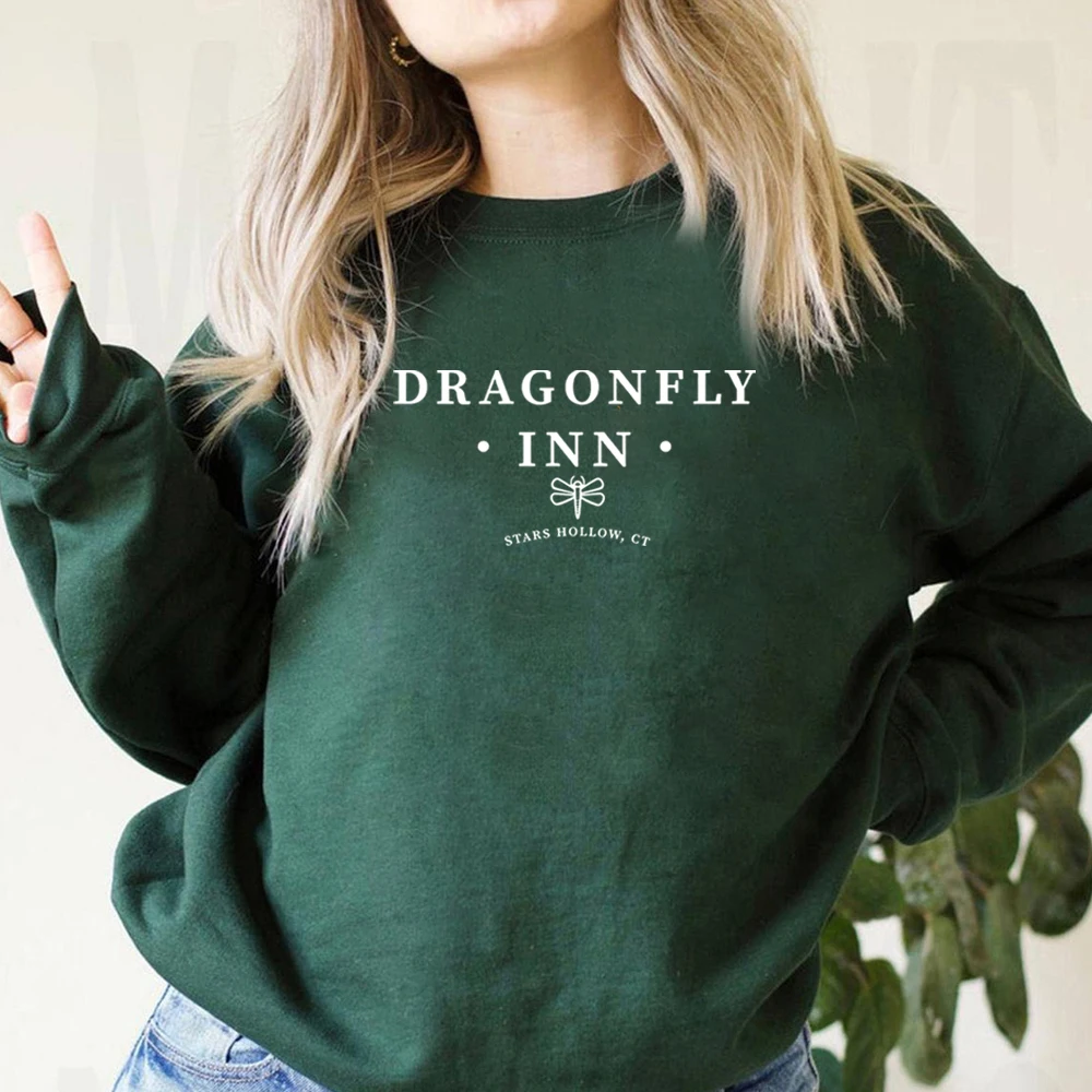 Dragonfly Inn Stars Hollow Sweatshirt Tv Show Gilmore Girls Jumper Luke\'s Diner Gilmore Girls Crewneck Sweatshirts Fans Tops