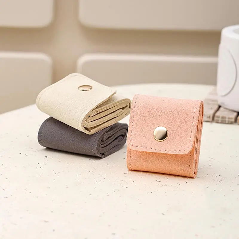 Bolsa de joyería con compartimento Simple y portátil, bolsa de almacenamiento de anillos, pequeña bolsa de almacenamiento de joyería portátil para pendientes de viaje