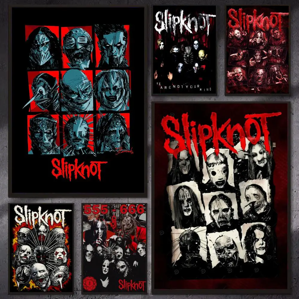 Band S-Slipknot Rock Poster Modern Aesthetic Posters Cool Premium Decor for Bedrooms and Gaming Rooms