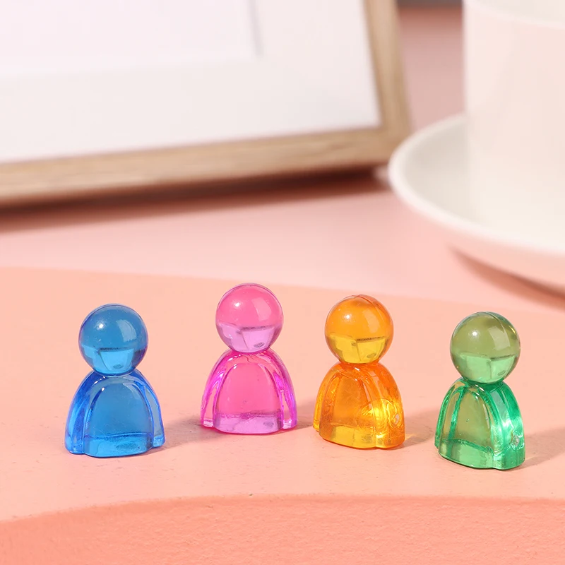 20Pcs 24*16*12mm Games Markers Acrylic Interact Game Colorful Humanoid Chess Pieces For Board Card Accessories