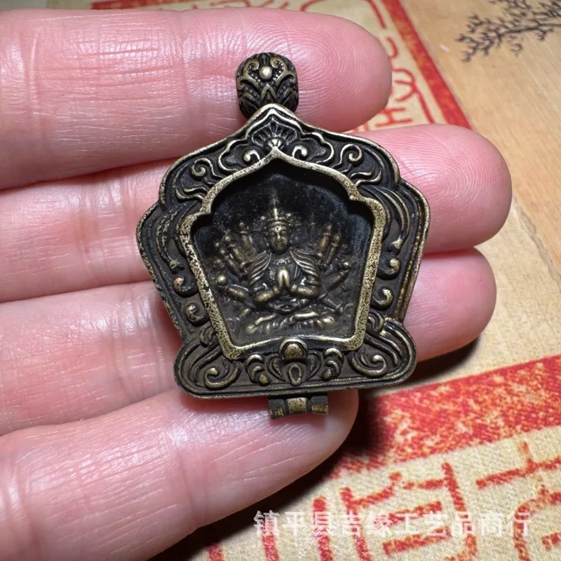 

Tibetan Style Copper Gau Box Rubbing Buddha Pendant Handmade Accessories Jewelry Zakiram