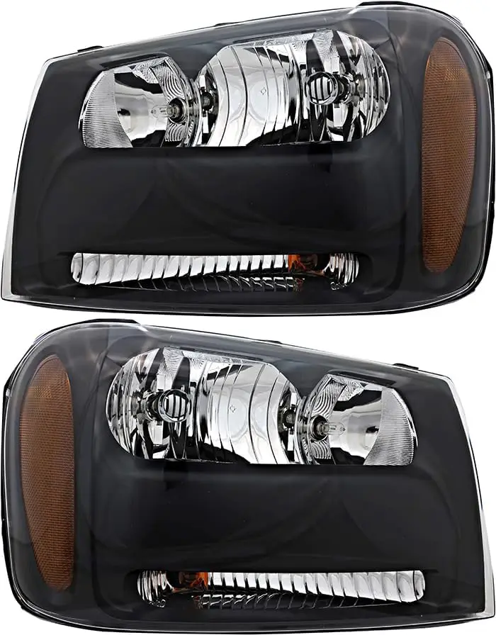 

Compatible with Chevy Trailblazer Headlights Lamps Set 2006 2007 2008 2009 Halogen Driver and Passenger Side