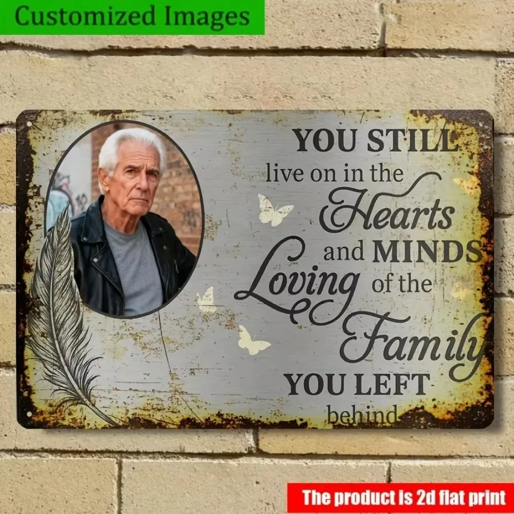 CIFbuy Personalized Custom Text Metal Wall Plaque, Vintage Style Sign, Warm Nest Where The Journey Starts Home Wall Decor