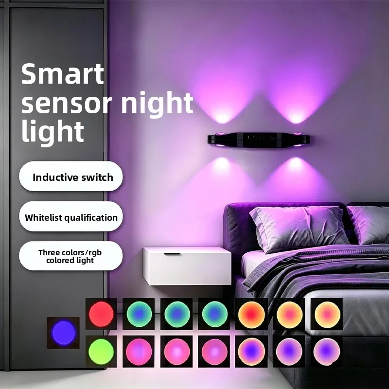 

Smart sensor light wiring-free bedroom bedside