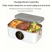 Rechargeable Heating Lunch Box 16000mAh Fast Heating 1L Capacity Heat Preservation Portable Lunch Box 304 Inner Container