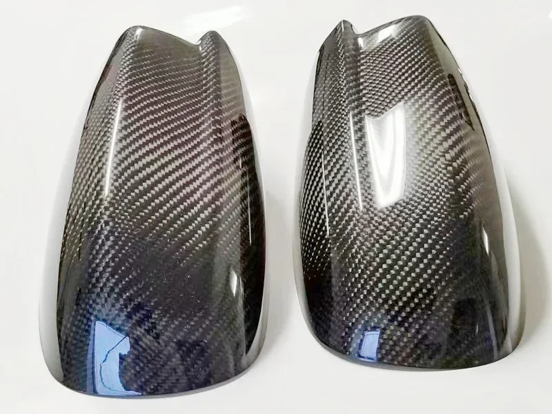 For 2011-2020 Dodge Charger Black Carbon Fiber Side Mirror Covers-Stick style- glossy finish