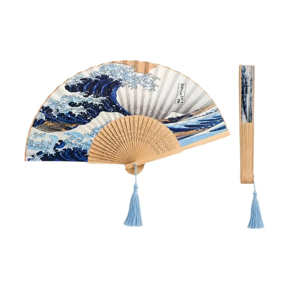 Bamboo Ribs Handheld Folding Fan Portable Lightweight Decorative Bamboo Fan Foldable Traditional Hand Fan Photography Props