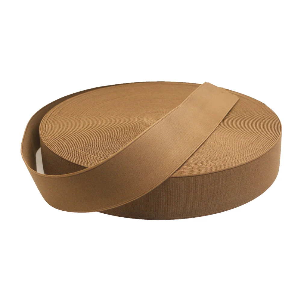 Baiann 45mm high quality imported rubber band brown elastic band double-sided and thick elastic tape clothing sewing accessories