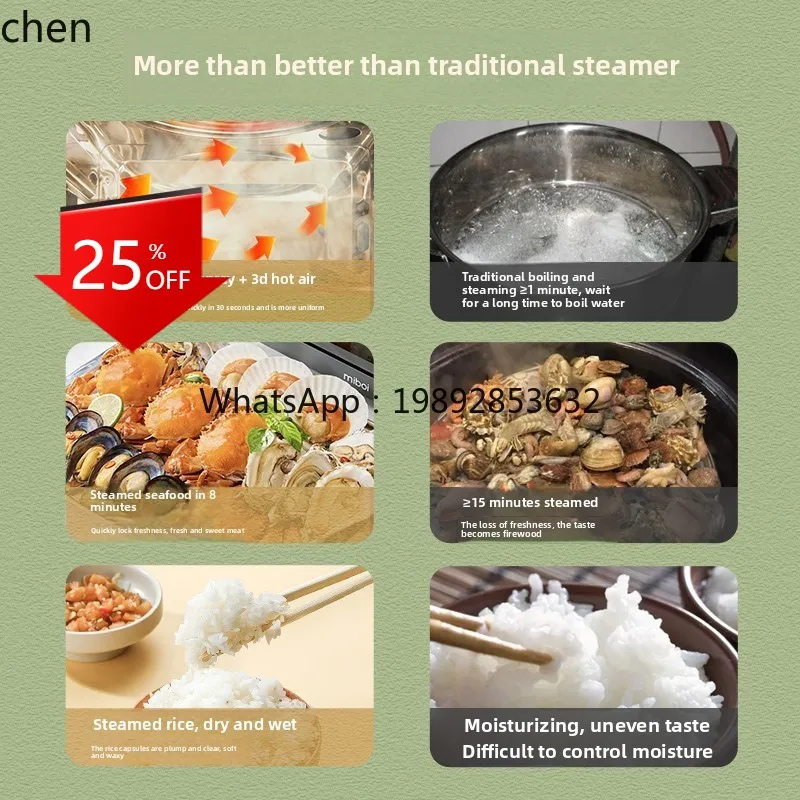 

Steam Oven Household Baking Smart Electric Oven Baking, Frying and Stewing All-in-One Machine Air Fryer Large Capacity