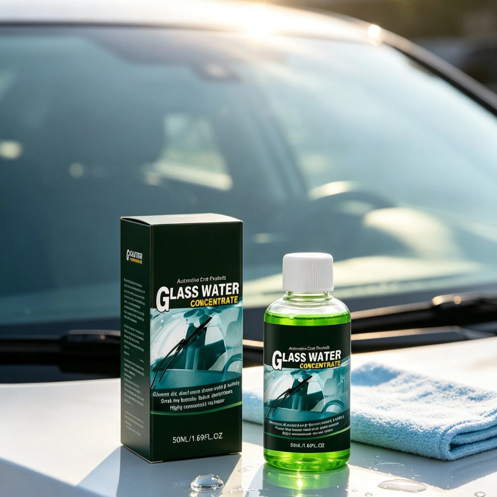 Car Windshield Cleaning Liquid Removes Oil Film Water Stain Improves Visibility Cleans Insect Residue Restore Glass Transparency