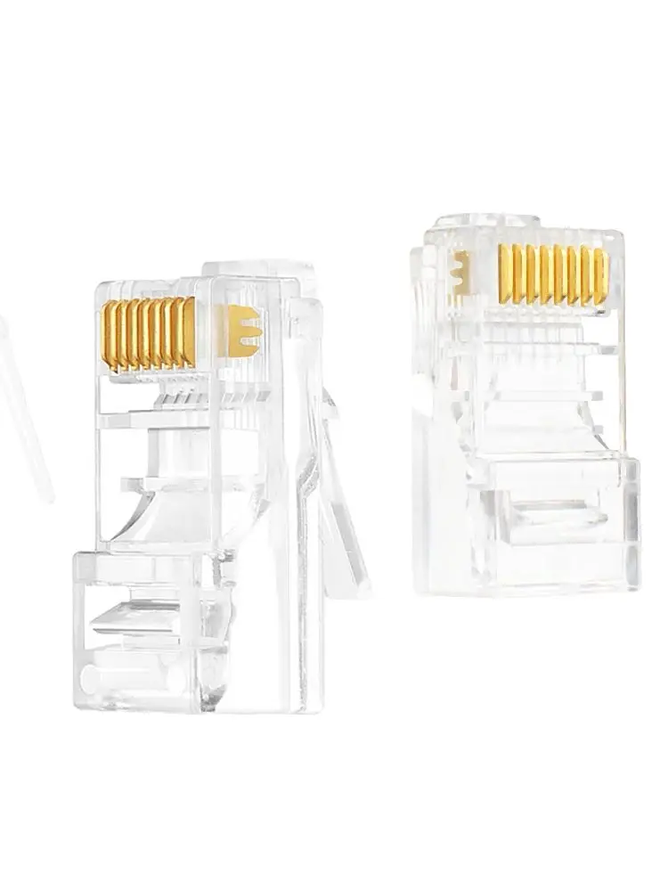 10/20/30/50 szt. Przejściowe złącza RJ45 Cat6/Cat5e końcówka kryształowa 8P8C zaciskane UTP standardowa wtyczka modułowa sieci Ethernet — zdjęcie 2