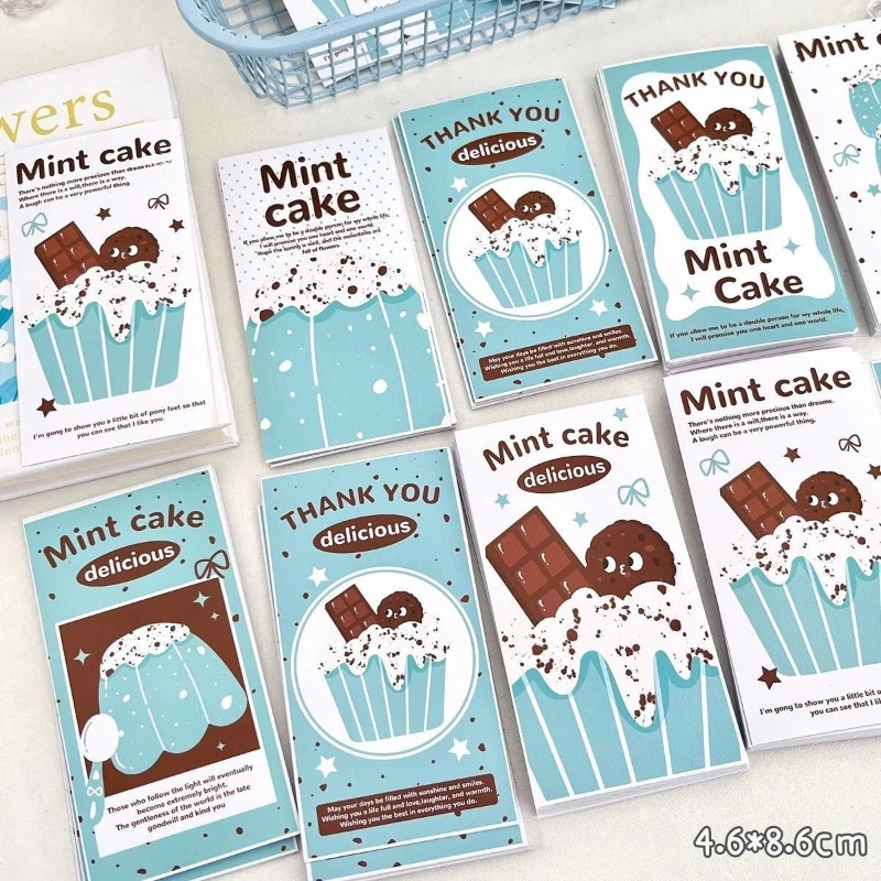 20Pcs Korean Ins Cute Mint Chocolate Sealing Stickers Girls' KPOP Photocards Packing DIY Decal Bubble Mailer Express Box Label