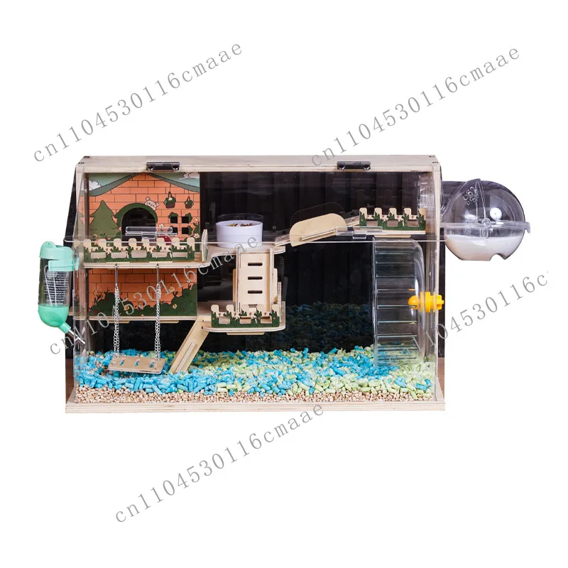 

Best Seller Wood Hamster Cage Hamster Houses With Waterproof Mat Hamster Golden Bear Hedgehog and Small Pets