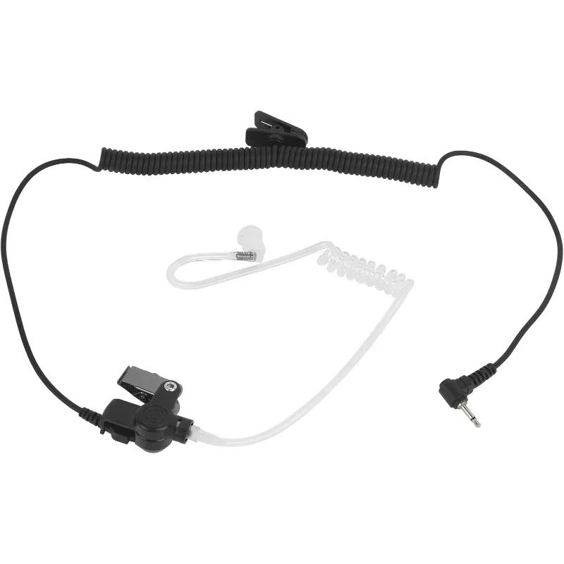 2.5mm Listen Only Acoustic Tube Earpiece Radio Receiver Surveillance Covert Coil Short Headset for Shoulder Mic Kenwood HYT Hyte
