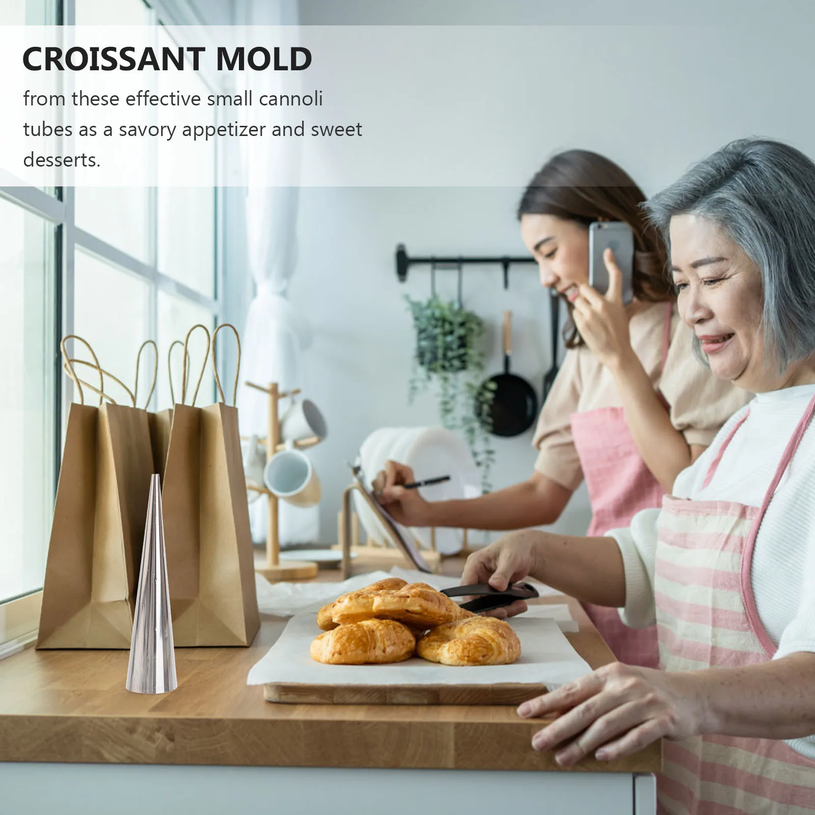 

24pcs Stainless Steel Croissant Mold Cannoli Tubes For Baking Pastry Cupcake Decoration Kitchen Tool Baking Pan