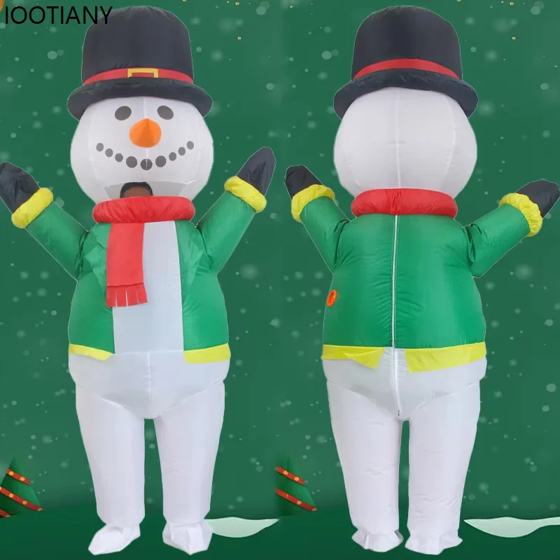 

Christmas Anime Cartoon Inflatable Set Santa Claus Christmas Tree Mascot Costume Gentleman Snowman Dress Up Xmas Gifts New