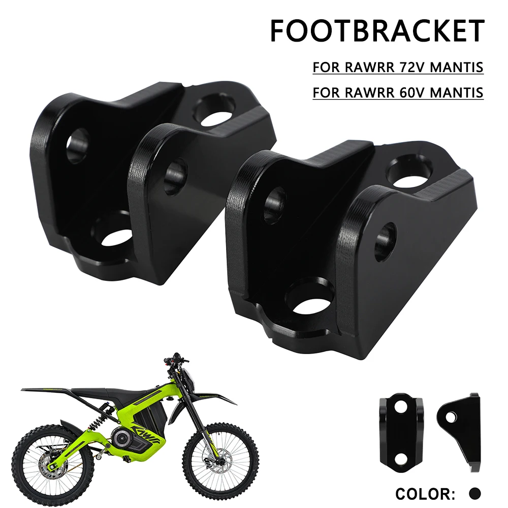 Motorcycles Accessories Mantis Footbracket FootPeg Pedal Bracket Footbracke Electric Dirt Bike Pit E-bikes For RAWRR 60V 72V