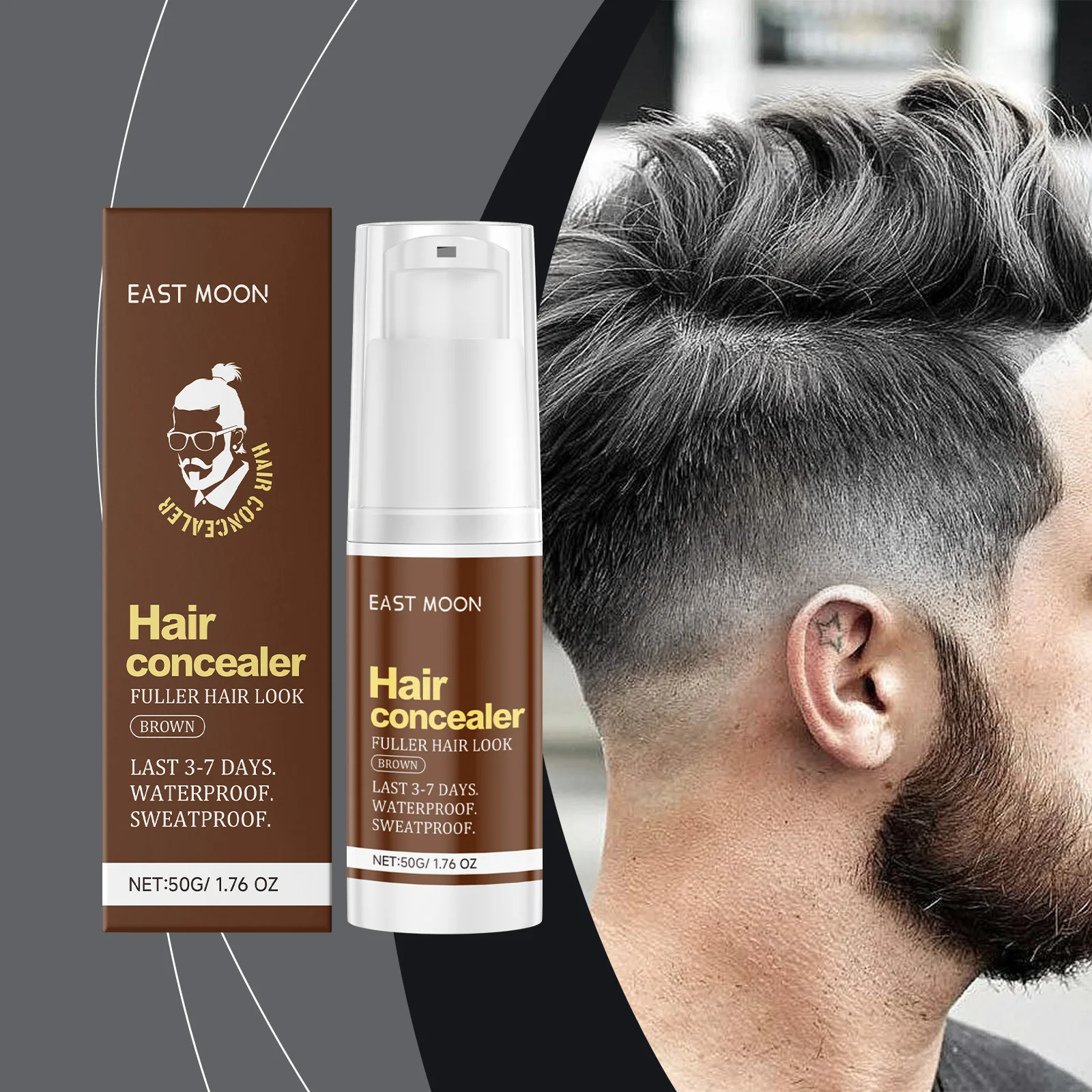 

Консилер для кожи головы East Moon Brown: мягко питает волосы, придает объем, укрепляет корни и придает блеск.