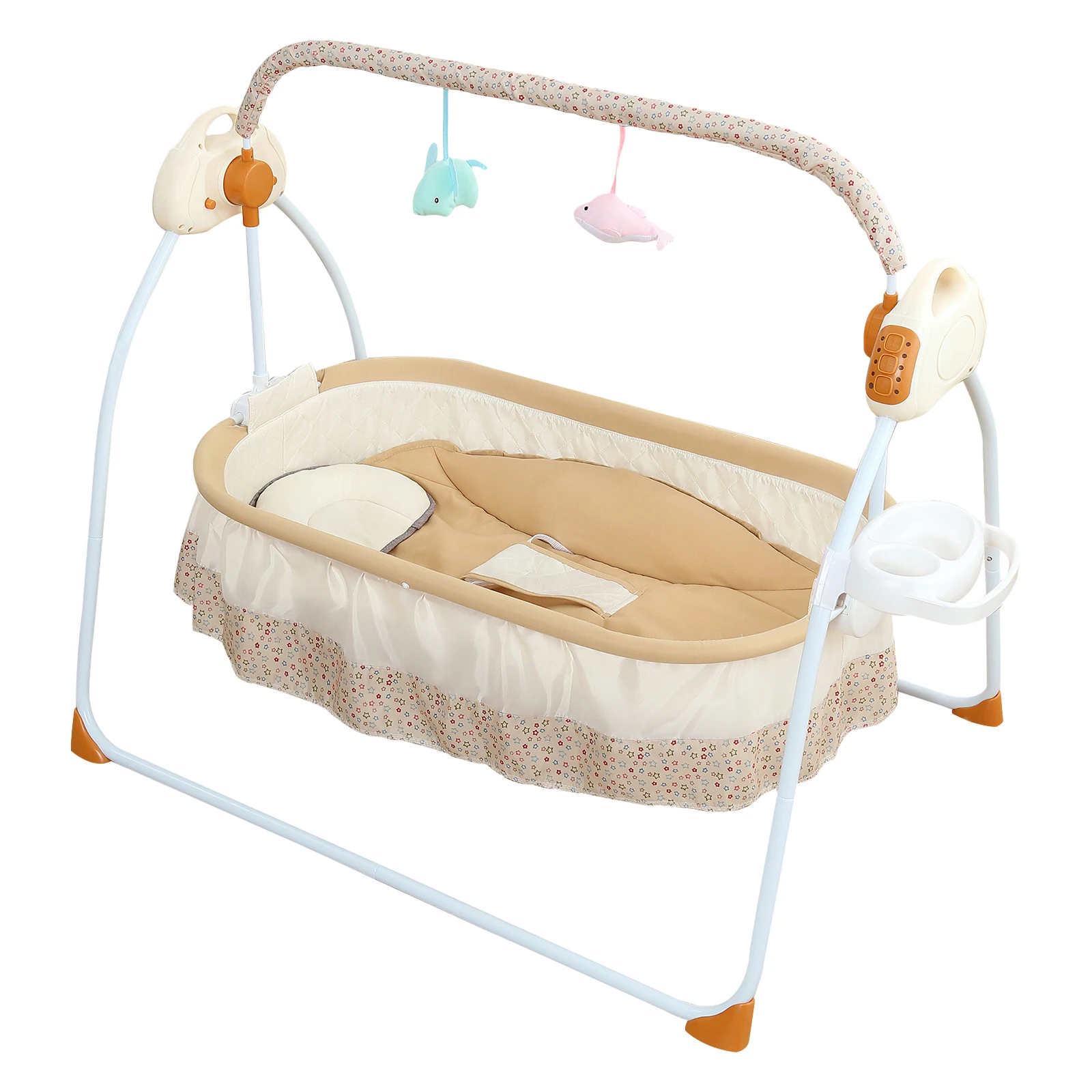 سرير أطفال هزاز بطول 0-18 متر، مهد أرجوحة أطفال بلوتوث كهربائي محمول، كاك #2