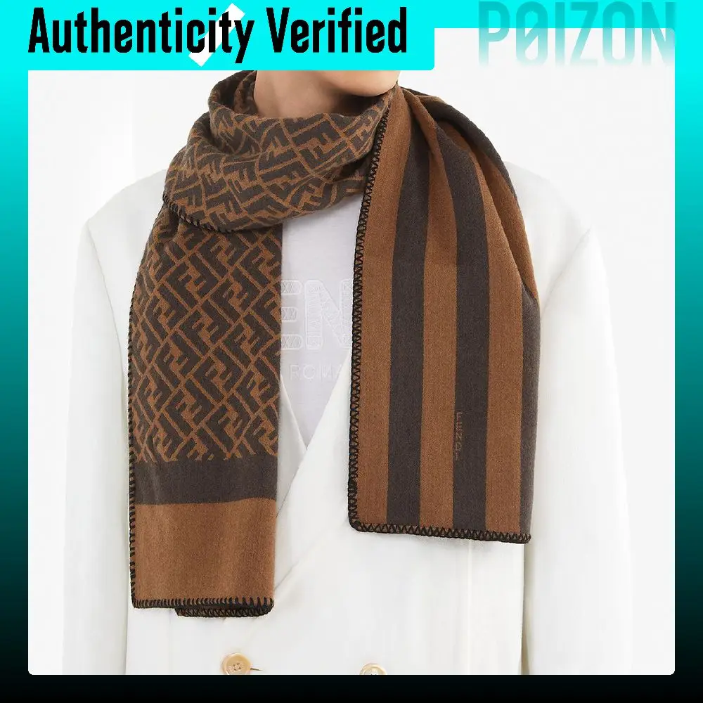 FENDI Knit Scarves Men's Brown FXS124AFH8-F165S