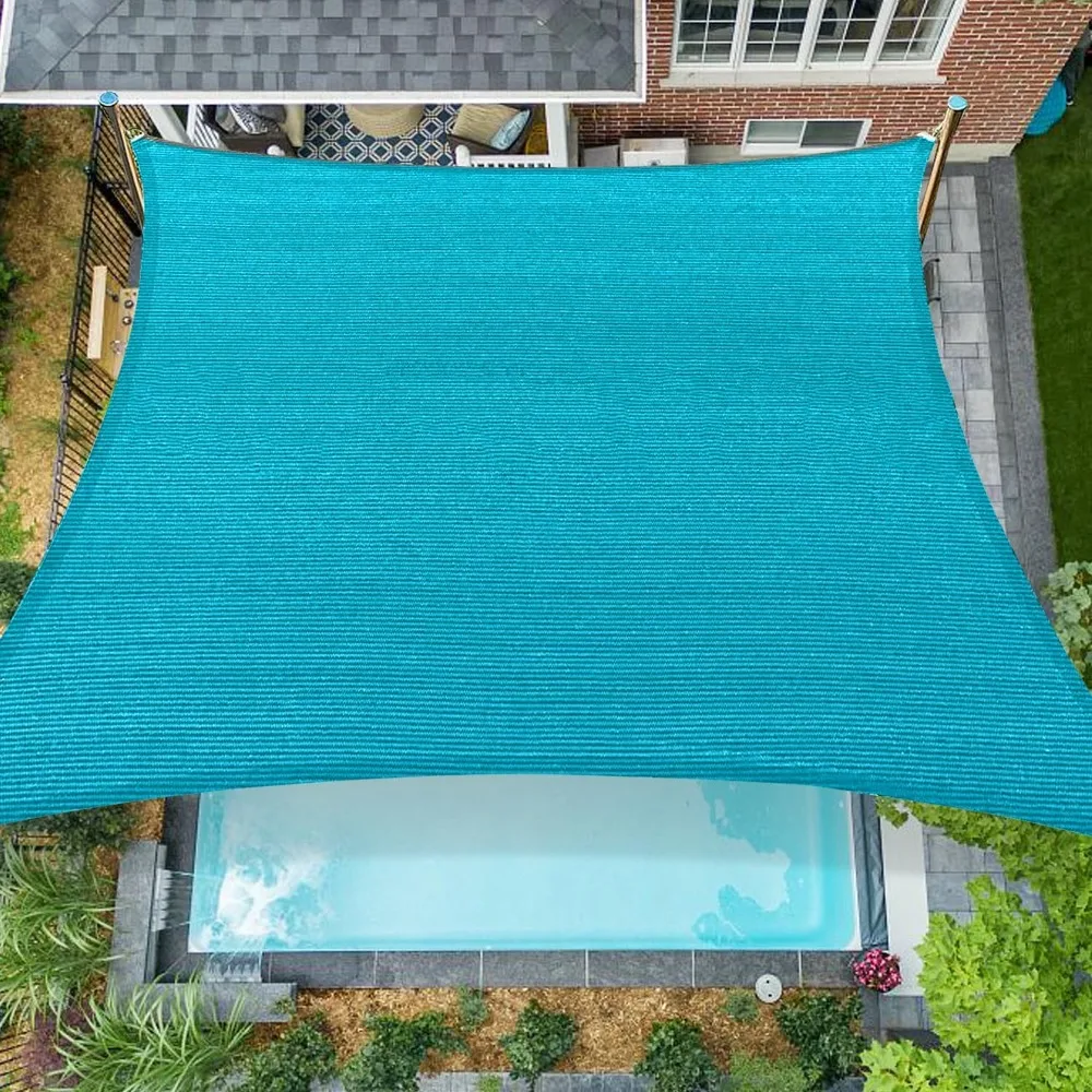 

16'x20' Sun Shade Sail Rectangle Outdoor UV Block Square Canopy Sunshade Cover for Backyard Porch Pergola Deck Garden Patio, Tur