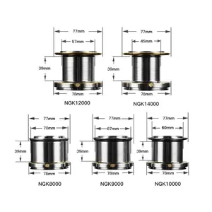 Huidiao Edelstahl -Lagerfischerei 8000 9000 10000 12000 14000 25 kg leistungsstarkes echtes Wasser Wasser Salzwasser Hauptverkäufe Daiwa 8000 - №2