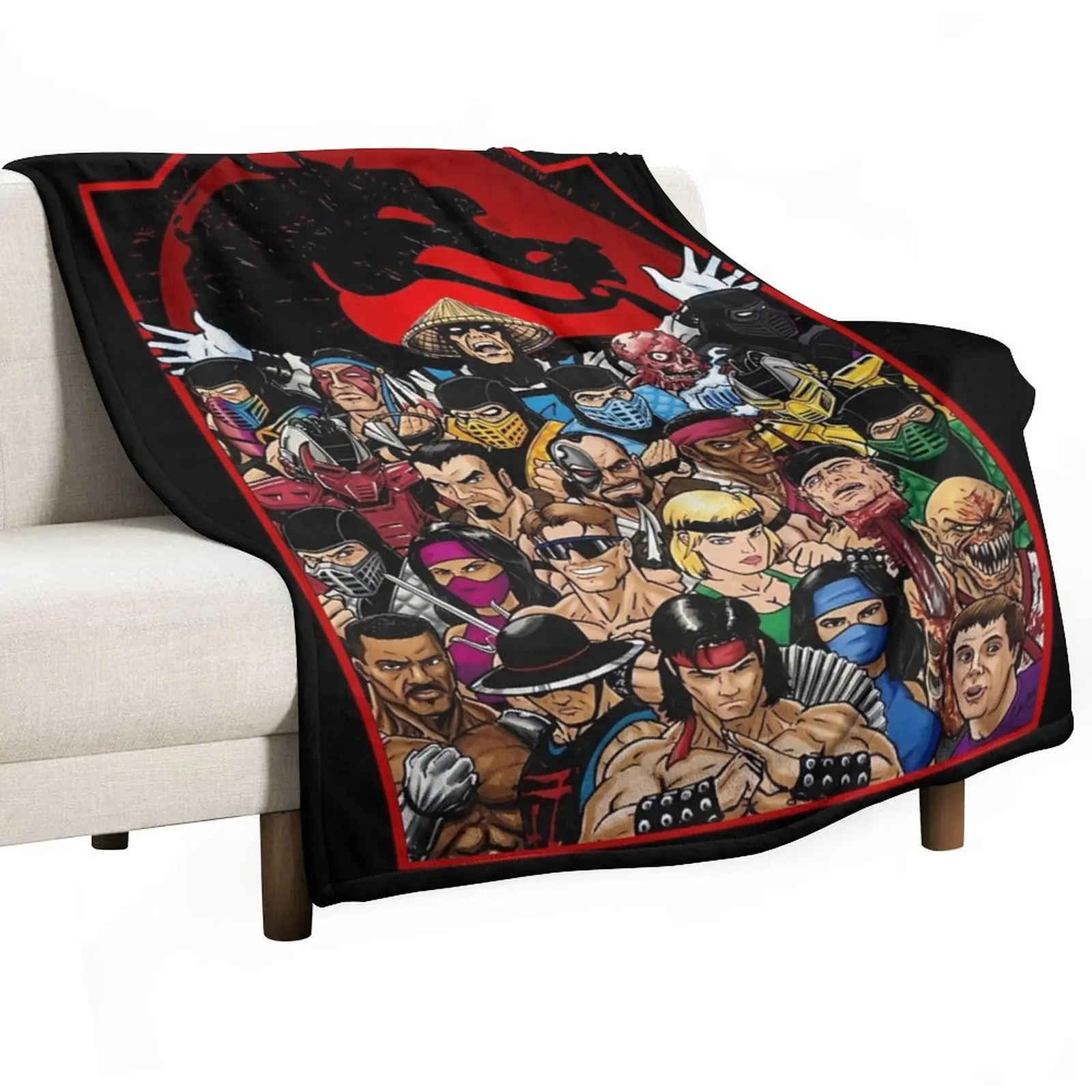 Mortal kombat gaming g Throw Blanket Hair decorative bed plaid Retros Weighted Stuffeds Blankets