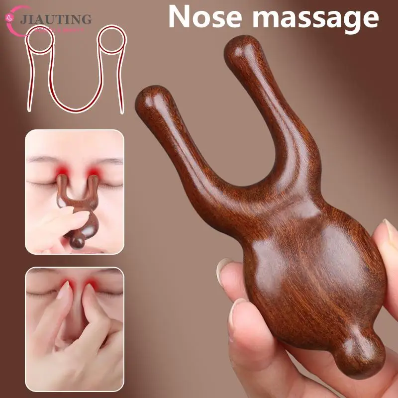 

1Pcs Face Scalp Gua Sha Massager Nose Shaper Natural Facial Wooden Sandalwood Wide Tooth Combs Massage Tool For Guasha Scraping