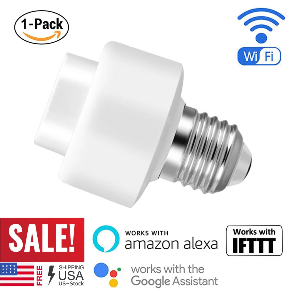 

Smart Light Head 100-240V White Lamp Holder LED Wifi Multifunctional Scene Control Timer Remote Switch Smartphone iOS