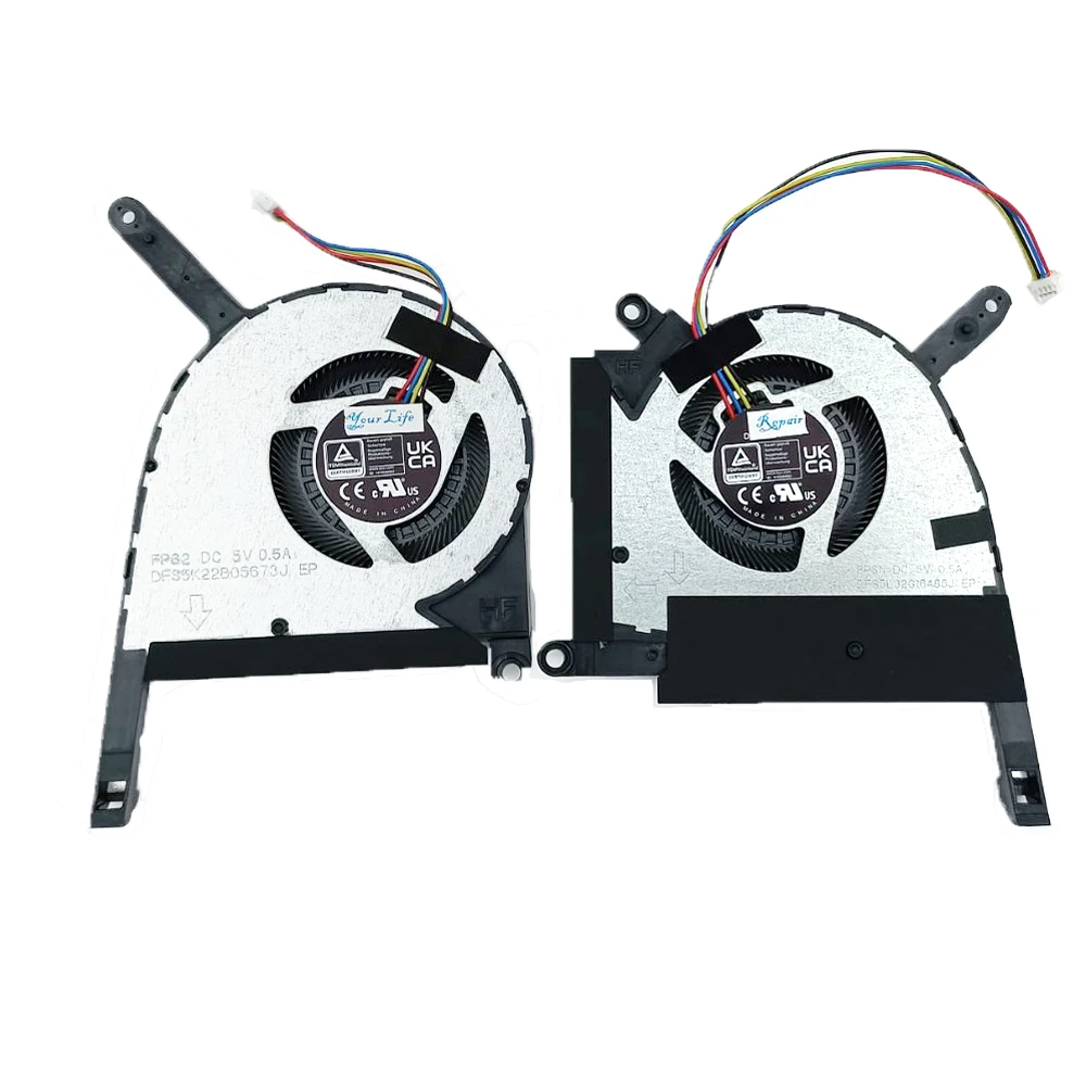 Imagem -05 - Ventiladores de Refrigeração para Asus Tuf Gaming Cpu Gpu Refrigerador Radiador A15 Fa507 Fa707 Fx507 Fa507rc Fa507re Novo 5v 13nr08y0t01011