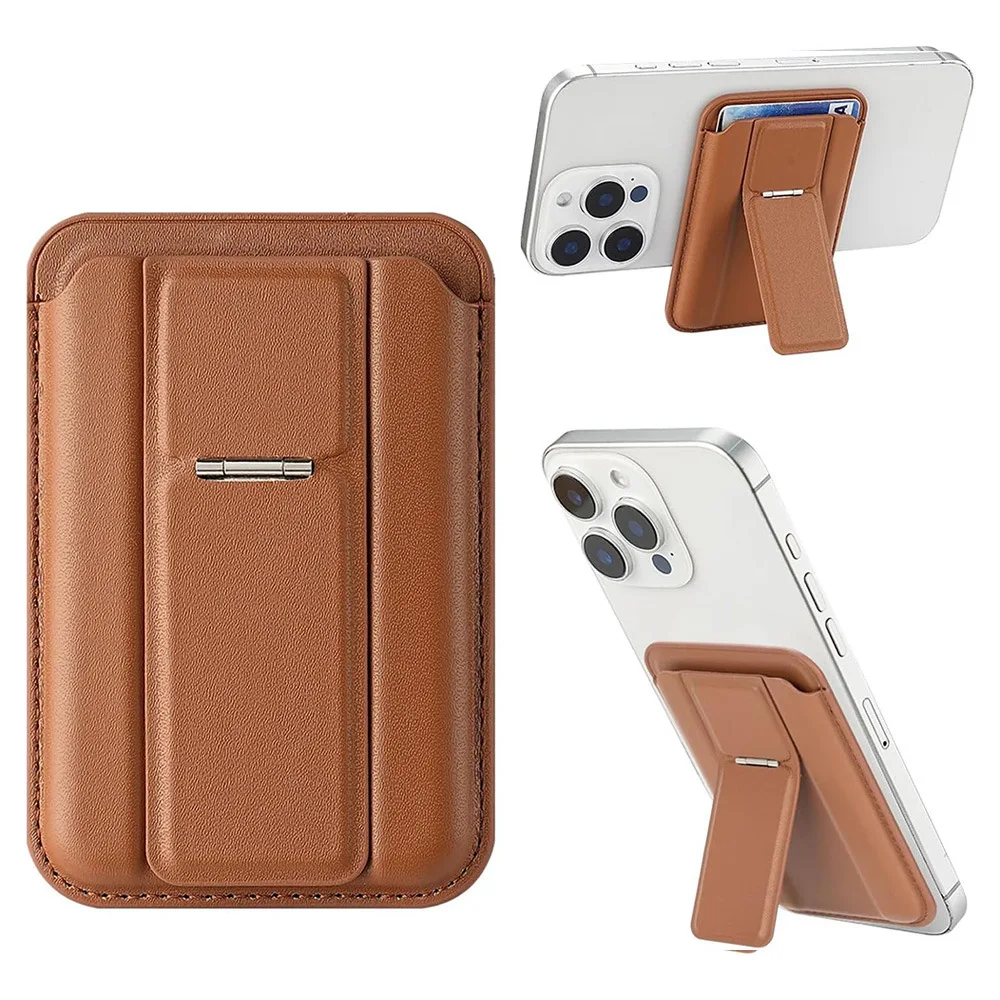 2 in 1 Magnetic Wallet, for MagSafe Wallet with Adjustable Stand, Minimalist & Slim Magnetic Card Holder  Mag Safe Wallets Vegan