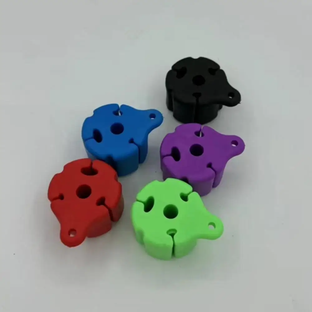 2Pcs 2/6/11MM Holes Silicone Fishing Rod Holder Ball  Reusable Fishing Pole Clip Strap Holder Fishing Tackle Ties Organizer