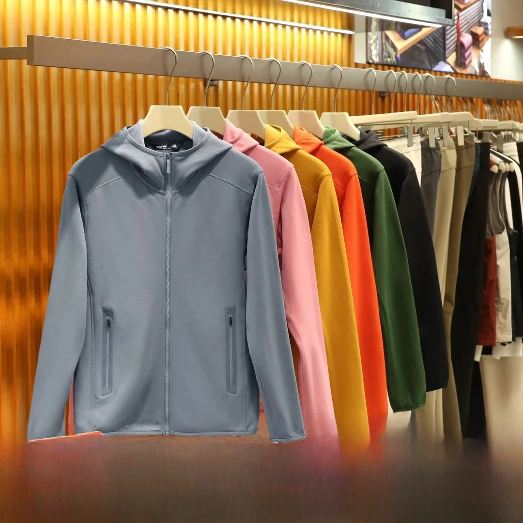 

KJ Series ex Warm Fce Hooded 3D Tailored Outdoor Jaet Polyester Fiber Long Sve Zipper Closure Color