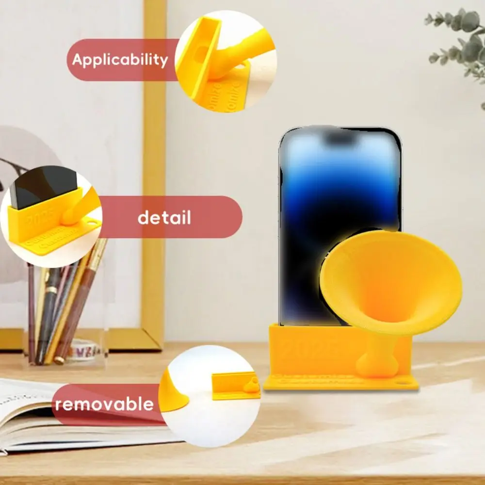 Support de haut-parleur de téléphone amusant en plastique, Booster de son créatif pour téléphone portable, antidérapant, léger, amplificateur de son de bureau, navigation vidéo