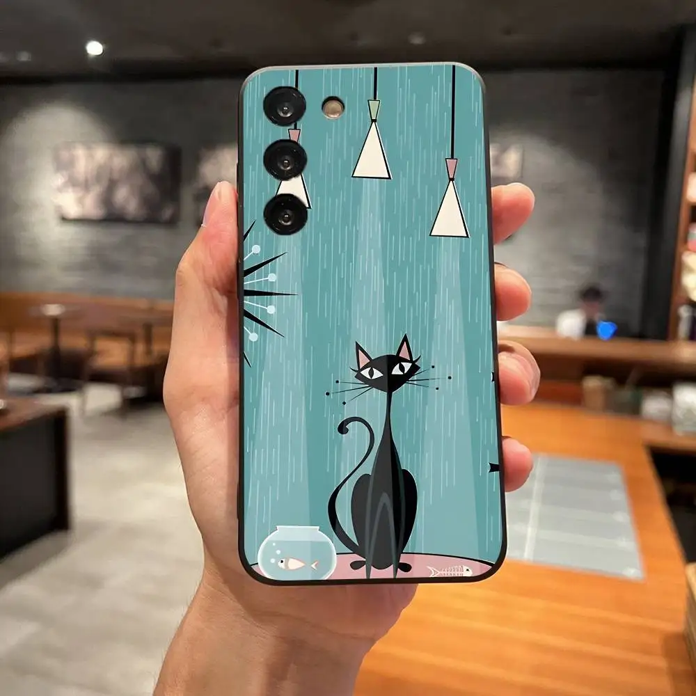 

Halloween Black Cat Phone Case For Samsung Galaxy S25 S22 S23 S24 Ultra S21 S20 5G Protective Soft Silicone TPU Funda